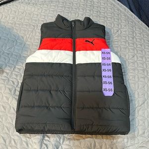 Boys Puma Black Puffer Vest